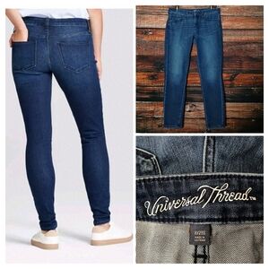 Universal Thread Jeans 8 29 Mid Rise Skinny Blue Denim Stretch